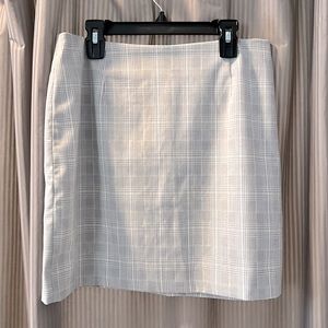 Grey Plaid Mini Skirt